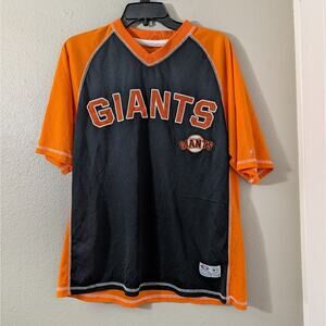 Giants Genuine Merchandise True Fan Pull Over Black and Orange Jersey